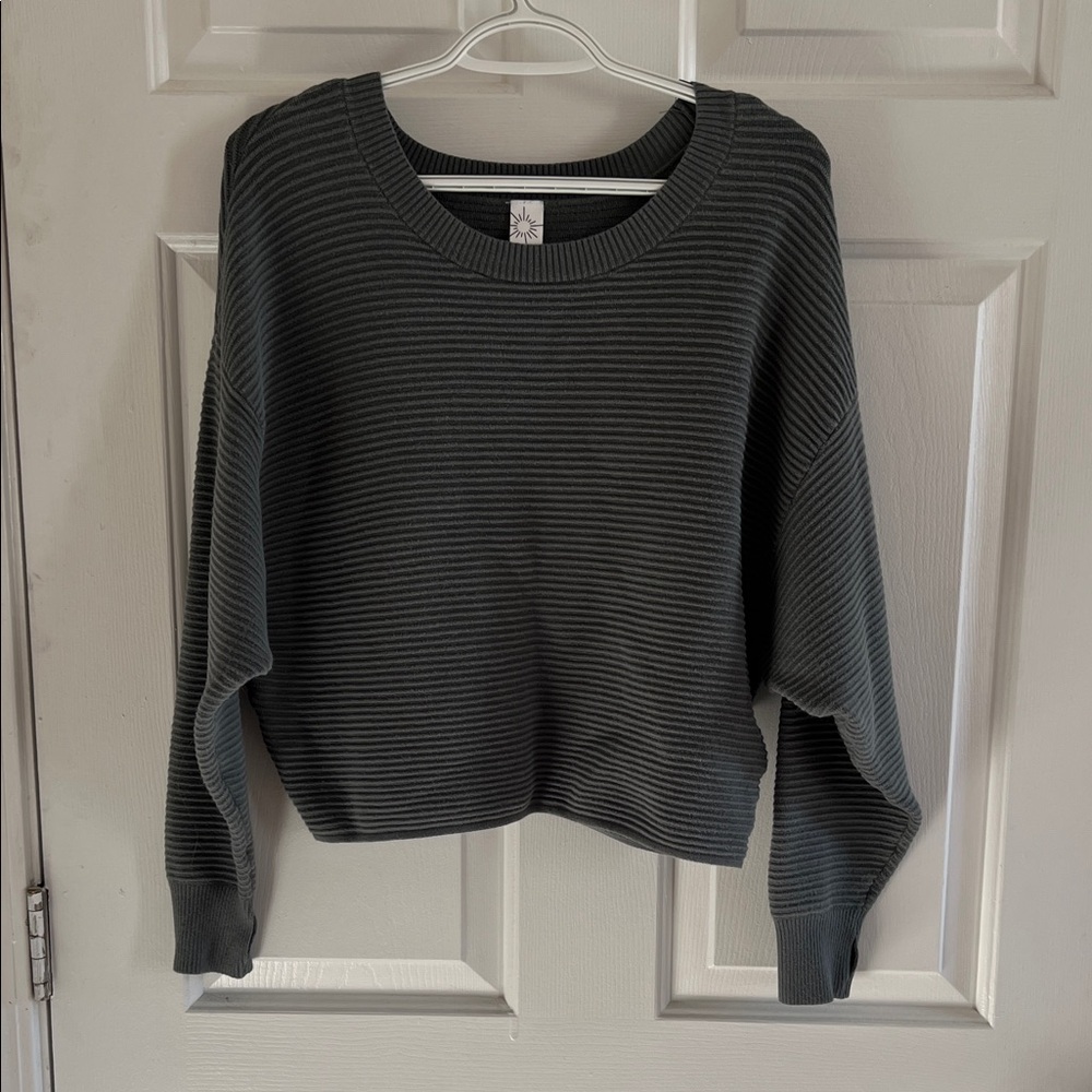 Aerie Offline Green Ribbed Sweater